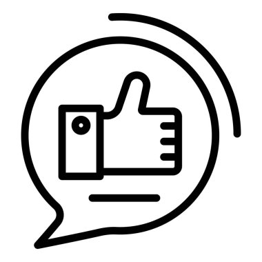 Sohbet kabarcığı simgesinde olduğu gibi, anahat stili