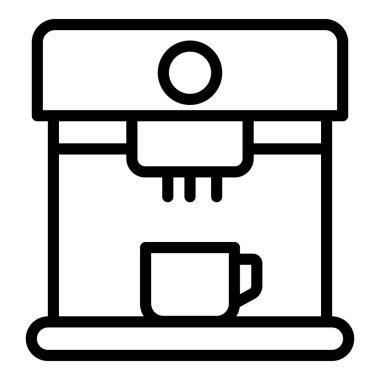 Fincan simgesi, anahat tarzı ile Kahve makinesi