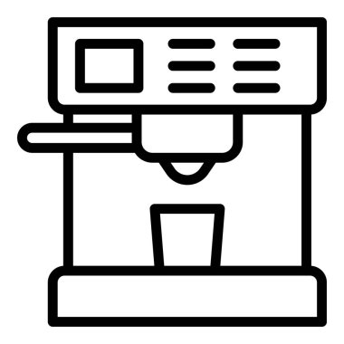 Modern kahve makinesi simgesi, taslak biçimi