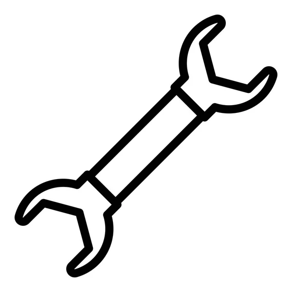 Car wrench icon, outline style — Stock Vector