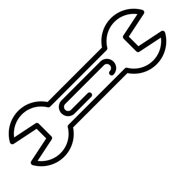 Work wrench icon, outline style — Stock Vector