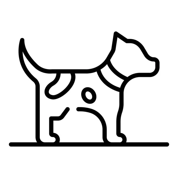 Chiot icône chien, style contour — Image vectorielle