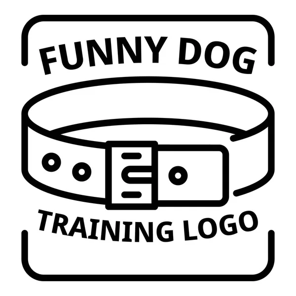 Logo d'entraînement pour chien Fany, style contour — Image vectorielle