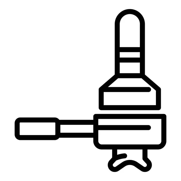 Uchwyt do kawy i ikona prasy, styl konturu — Wektor stockowy