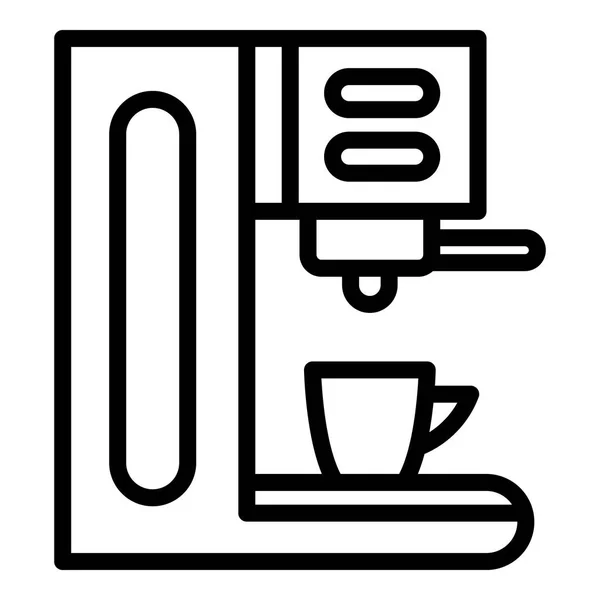 Büro-Kaffeemaschinen-Ikone, Umriss-Stil — Stockvektor