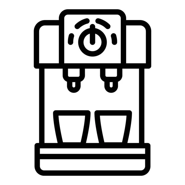 Compact coffee machine icon, outline style — Stock Vector