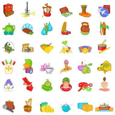 Büyük gezi simgeleri, çizgi film tarzı