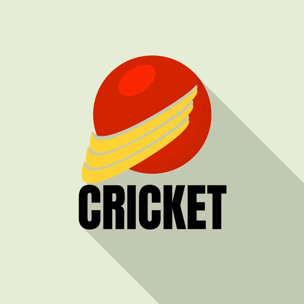 Logotipo de críquete, estilo plano — Vetor de Stock