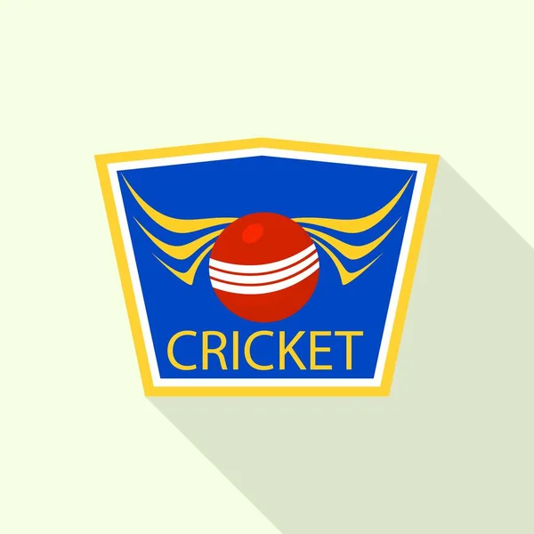 Logo sport cricket, style plat — Image vectorielle