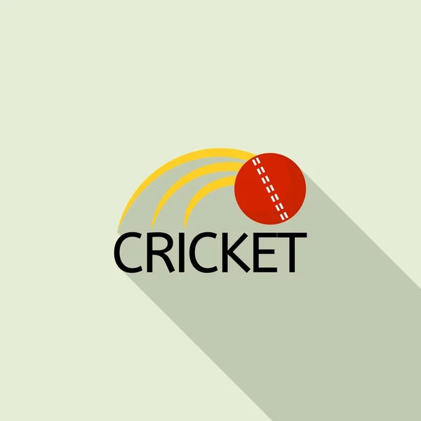 Logo boule de cricket, style plat — Image vectorielle