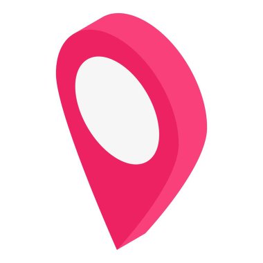 GPS harita PIN simgesi, izometrik stili