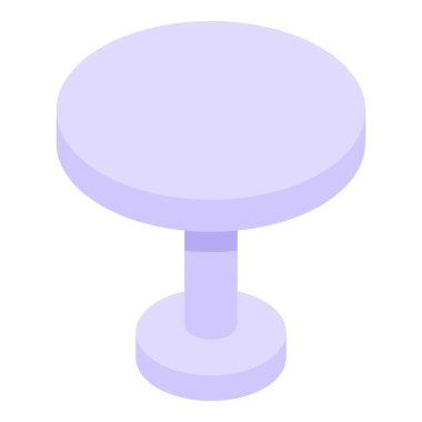 Yuvarlak tablo simgesi, izometrik biçim