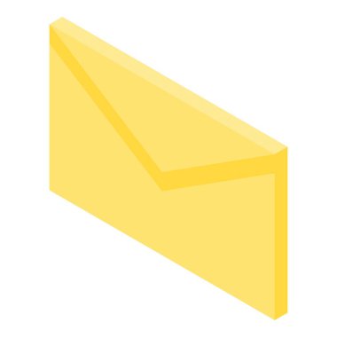 Zarf posta simgesi, izometrik biçim