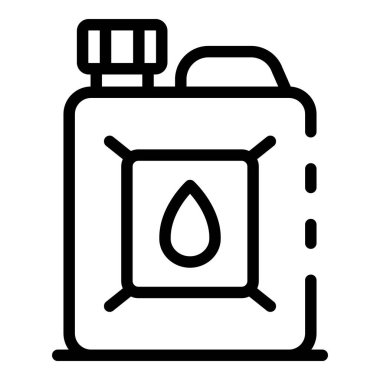 Yakıt teneke kutu simgesi, anahat stili