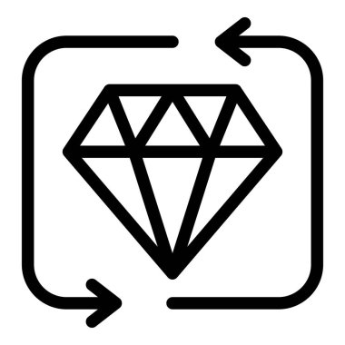 Simge etrafında elmas ve oklar, özet biçimi