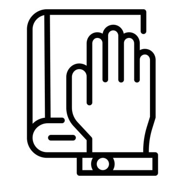 İncil ikonu üzerinde el, taslak biçimi