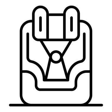 Çıkarılabilir çocuk oto koltuğu simgesi, taslak biçimi