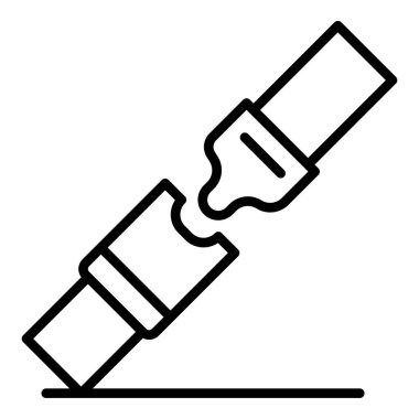 Air seat belt icon, outline style