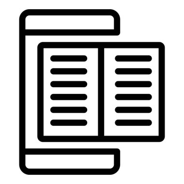 Akıllı telefon simgesi, özet biçimi üzerine ders kitabı aç