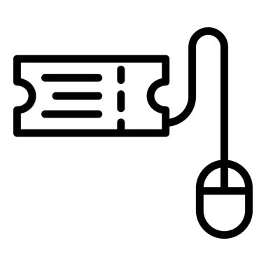 Bir bilgisayar fare simgesi ile bilet, özet biçimi