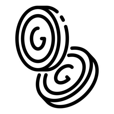 İki altın sikke simgesi, taslak biçimi