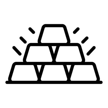 Altı altın çubuk simgesi, taslak biçimi