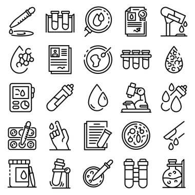 Kan testi simgeleri ayarlandı, özet biçimi