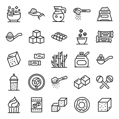 Şeker Icons set, anahat stili