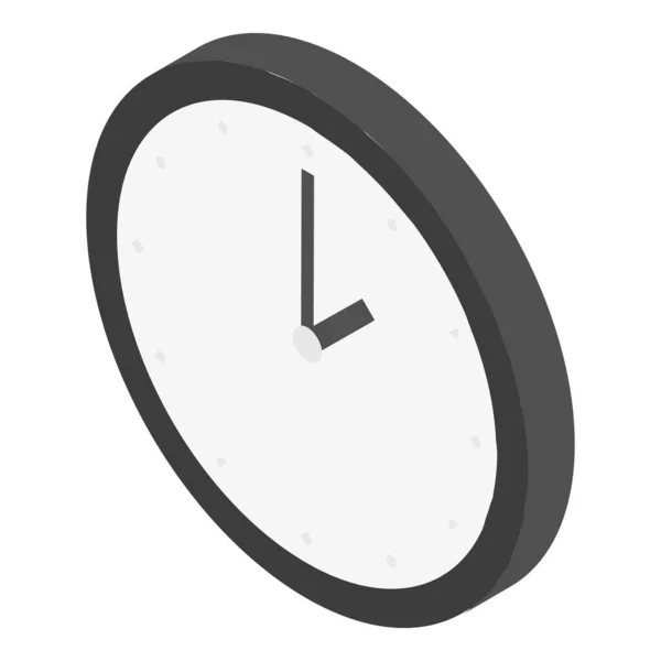 Wall clock icon, isometric style — Stock Vector