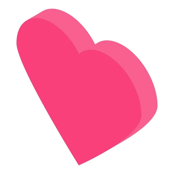Ícone de coração de amor, estilo isométrico — Vetor de Stock