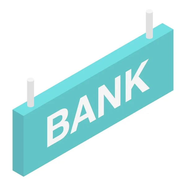 Bank banner ikon, isometrisk stil — Stock vektor