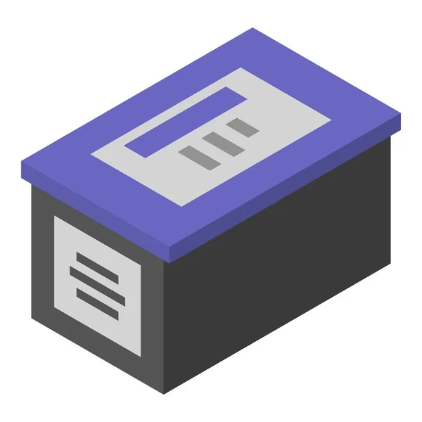 Icône de boîte d'imprimante d'encre, style isométrique — Image vectorielle