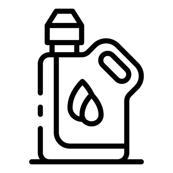 Oljekanister med handtag ikon, kontur stil — Stock vektor