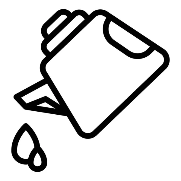 Icono de aceite de plástico, estilo de contorno — Vector de stock