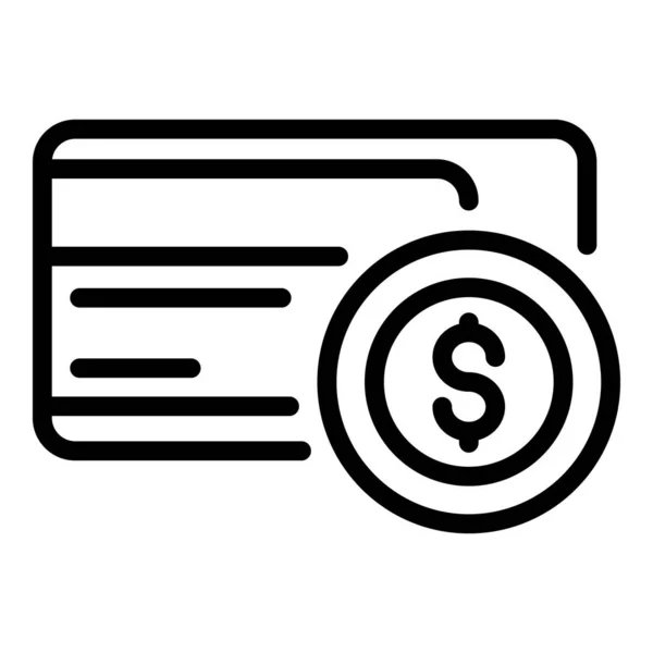 Hitelkártya és érme ikon, vázlatos stílus — Stock Vector