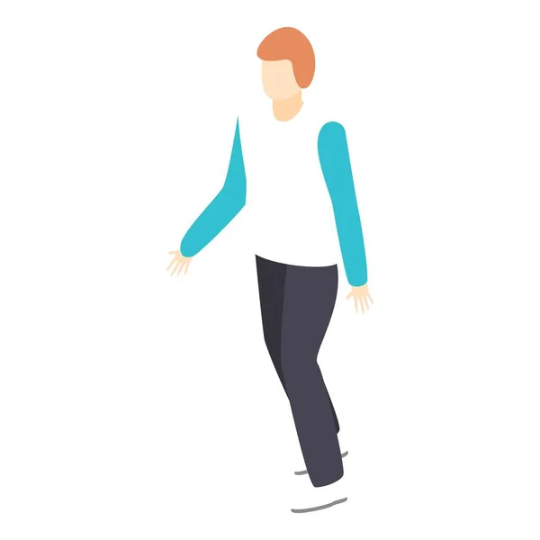 Икона ходячего человека, изометрический стиль — стоковый вектор