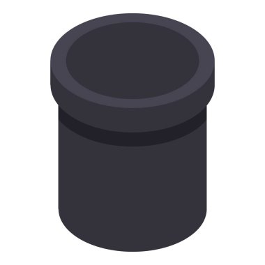 Çöp kutusu simgesini, izometrik stili