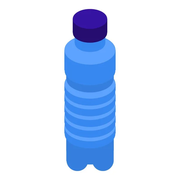 Icona blu della bottiglia d'acqua, stile isometrico — Vettoriale Stock