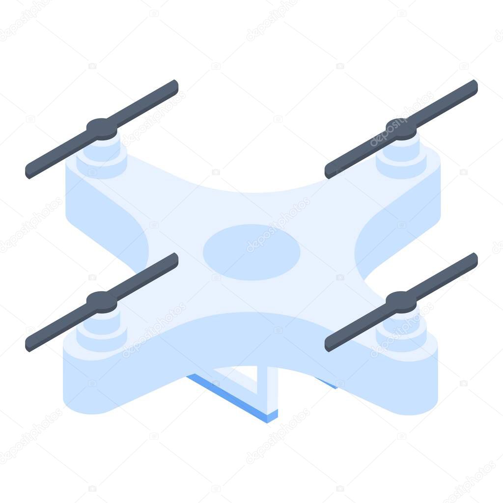 Modern drone icon, isometric style