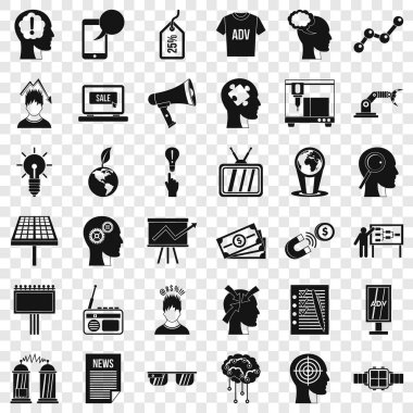 Küre Icons set, basit tarzı