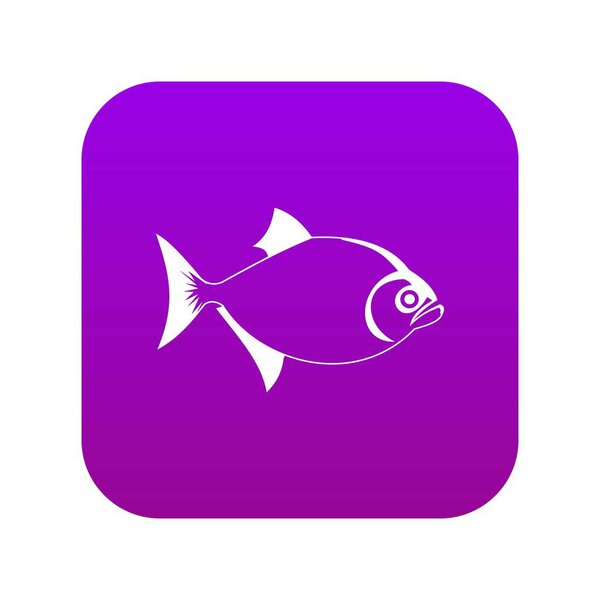 Fish icon digital purple