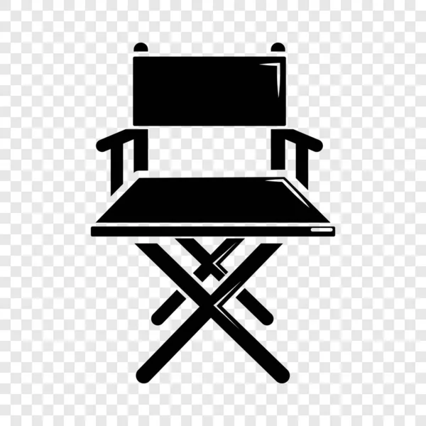 Director icono de la silla, estilo negro simple — Vector de stock