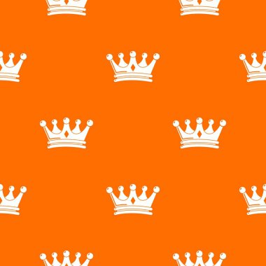 Regal taç desen vektör turuncu