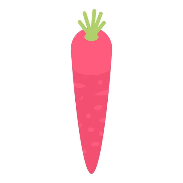 Розовая морковка, изометрический стиль — стоковый вектор