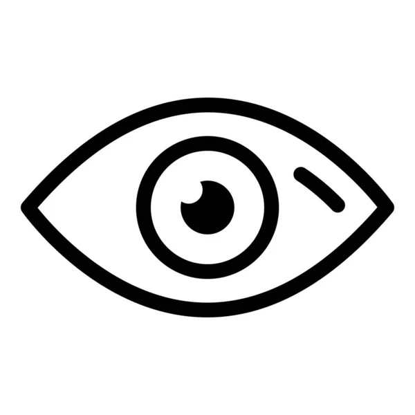 Иконка глаза человека, стиль контура — стоковый вектор