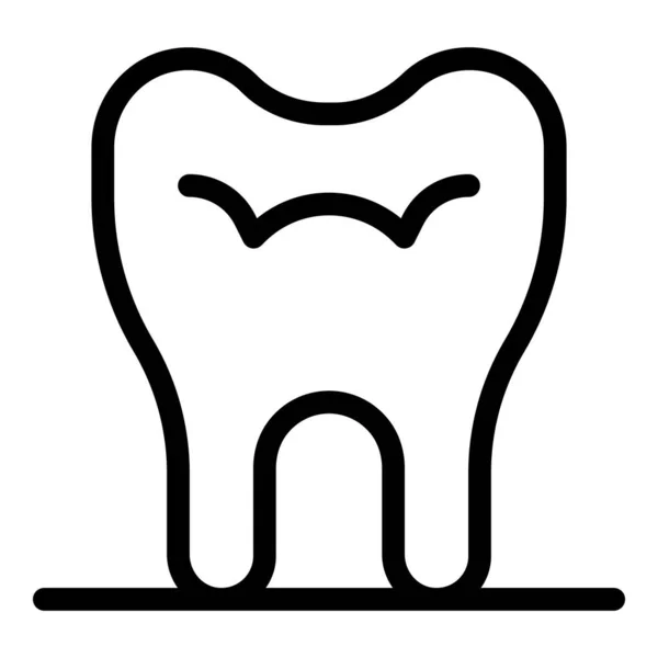 Icono de diente, estilo de contorno — Archivo Imágenes Vectoriales