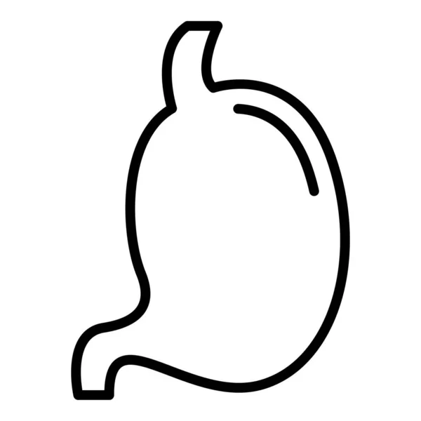 Icône de l'estomac humain, style contour — Image vectorielle