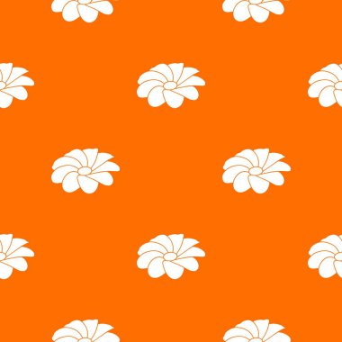 Parlak çiçek desenli turuncu vektör