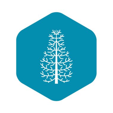 Köknar ağacı simgesini, basit tarzı