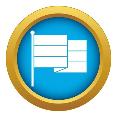 Siyah bayrak simgesi mavi vektör izole edildi